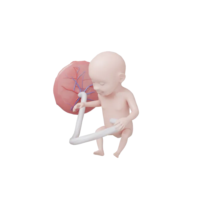 Bébé à 25 SA en 3D, modélisé par Klelia d’après les mesures de la semaine