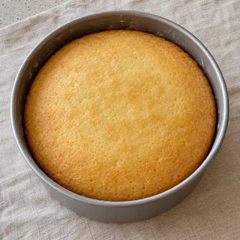 Étape 4 : Versez dans un moule de 22 cm beurré et enfournez 35 minutes : la lame d’un couteau doit ressortir sèche.