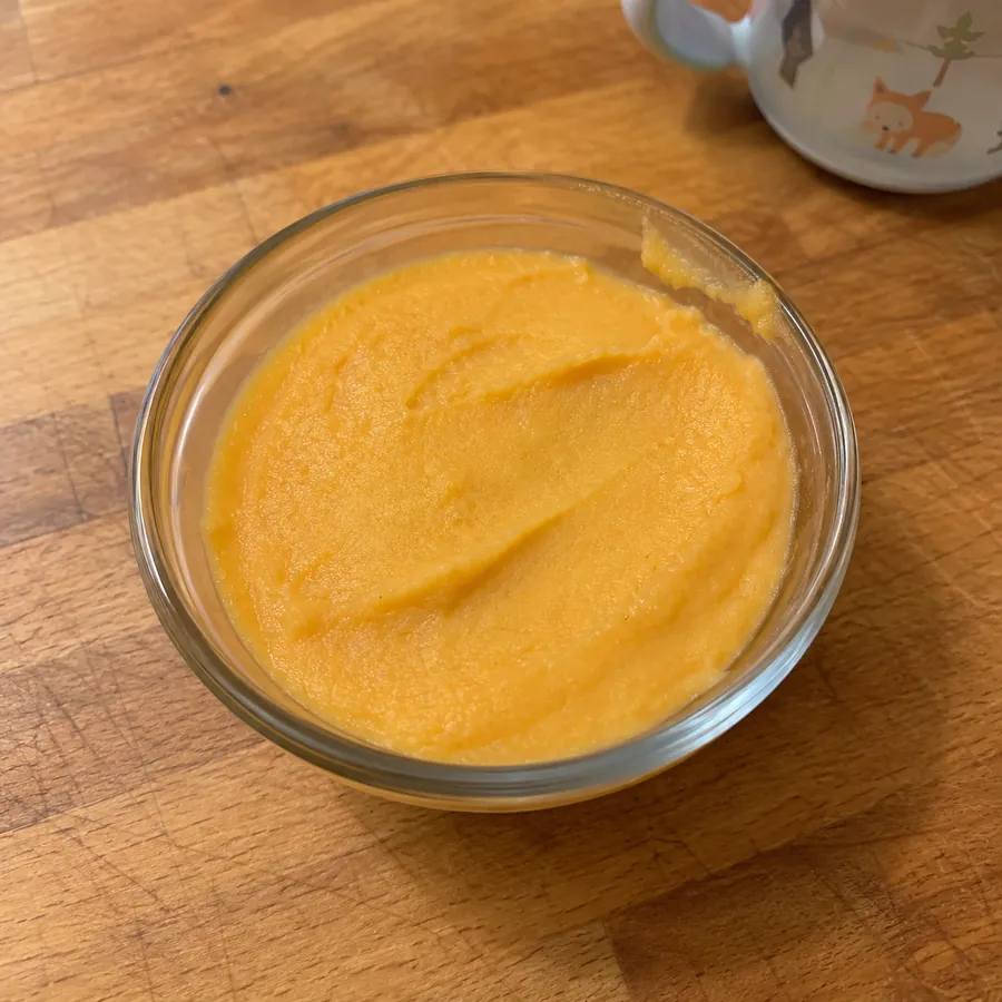Purée de blanc de poireau et carotte au cabillaud