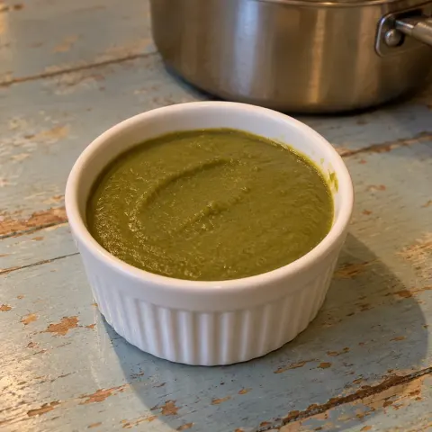 Purée d’épinards et patate douce au bœuf