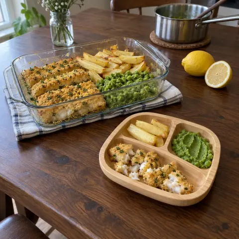 Poisson pané maison au four
