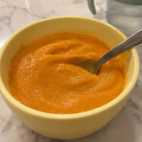 Purée de carotte au merlan